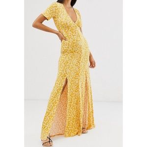 Asos Design TALL button maxi tea dress with slits
